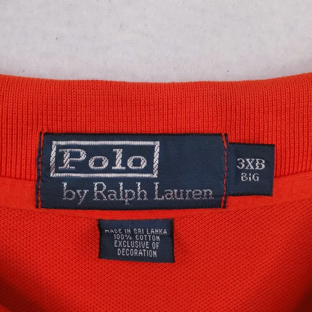 Vintage Polo Ralph Lauren Shirt Mens 3XB Red Blue Big Pony Rugby Polo 3